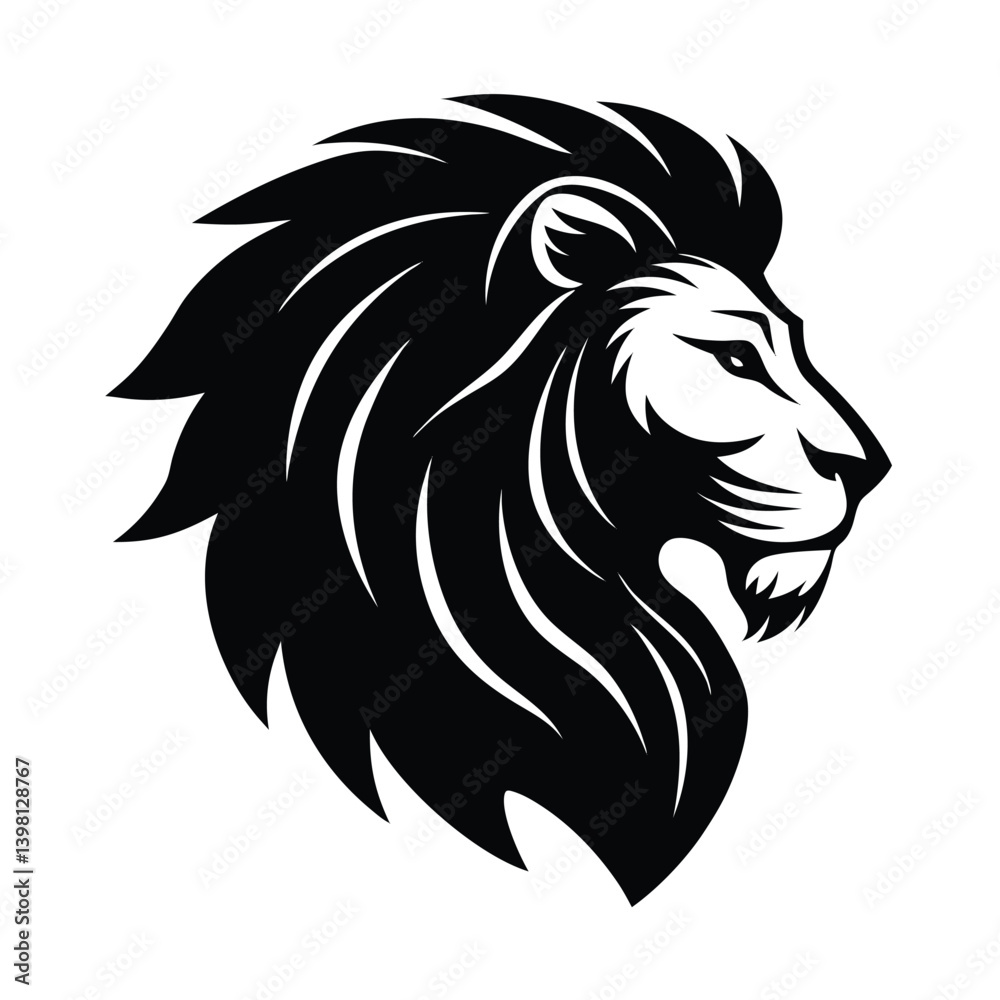 lion profile vector art silhouette lion profile vector art silhouette