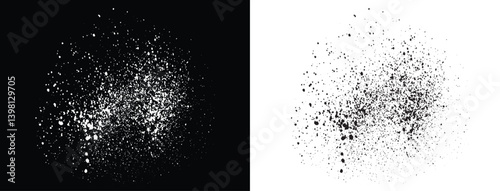 Bleeding black and white color brush stroke blood splash background