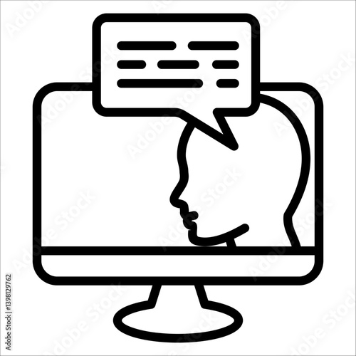Online Mentorship Simple Icon Vector Illustration Concept