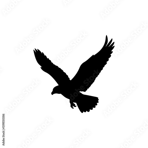 Egale fling silhouette icon vector flat design on white background.