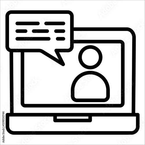 Online Mentorship Simple Icon Vector Illustration Concept