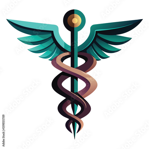 Caduceus Medical Symbol Illustration