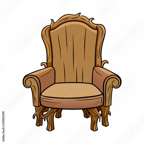 armchair isolated on white