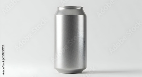 Blank Silver Aluminum Beverage Can Mockup