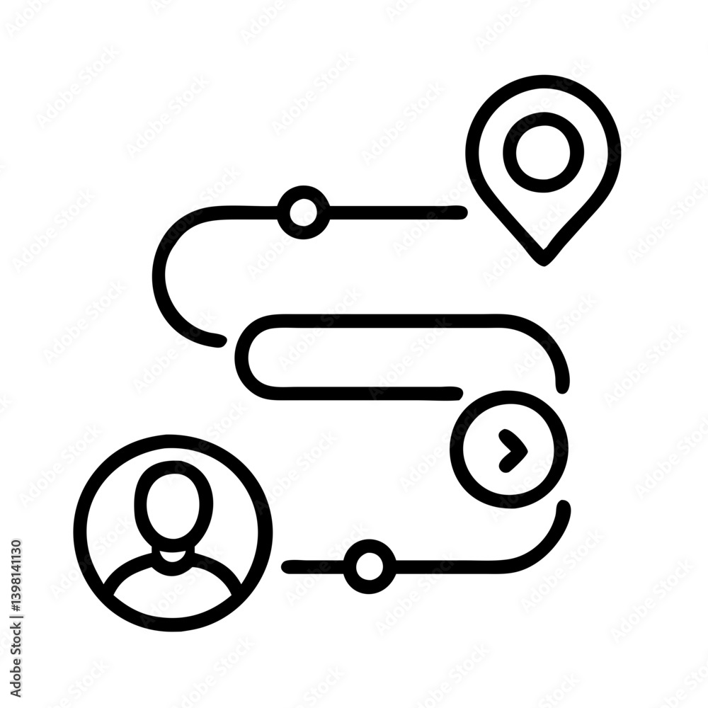 Route planning and navigation concept for direction and travel destination guide Route planning and navigation concept for direction and travel destination guide
