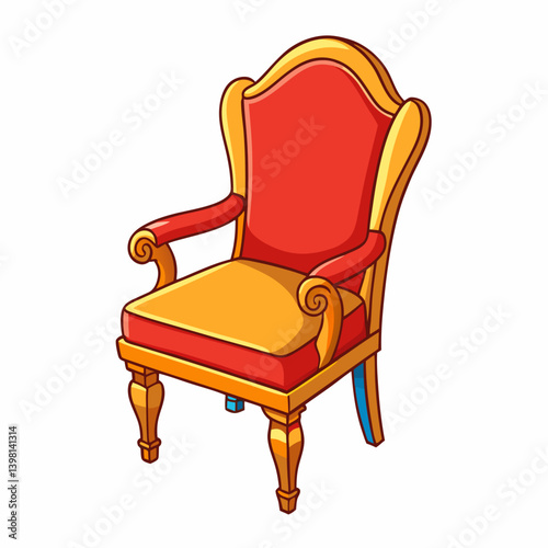 armchair isolated on white background