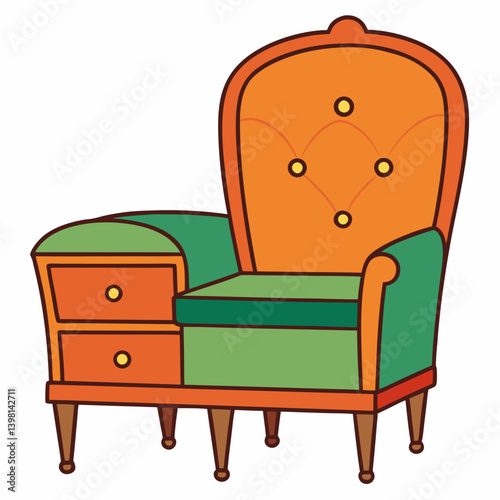 vector illustration of an armchair