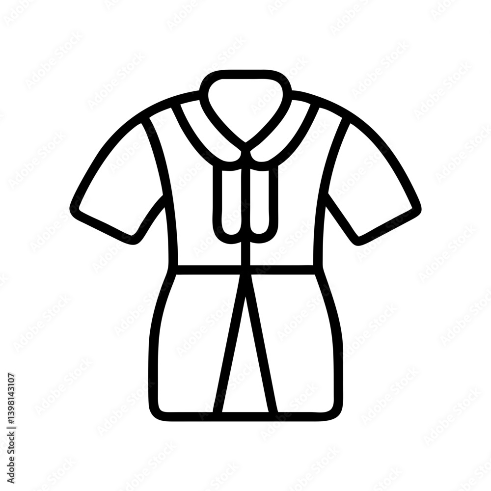 Outline dress vector art: fashion clothing illustration of stylish dress design Outline dress vector art: fashion clothing illustration of stylish dress design