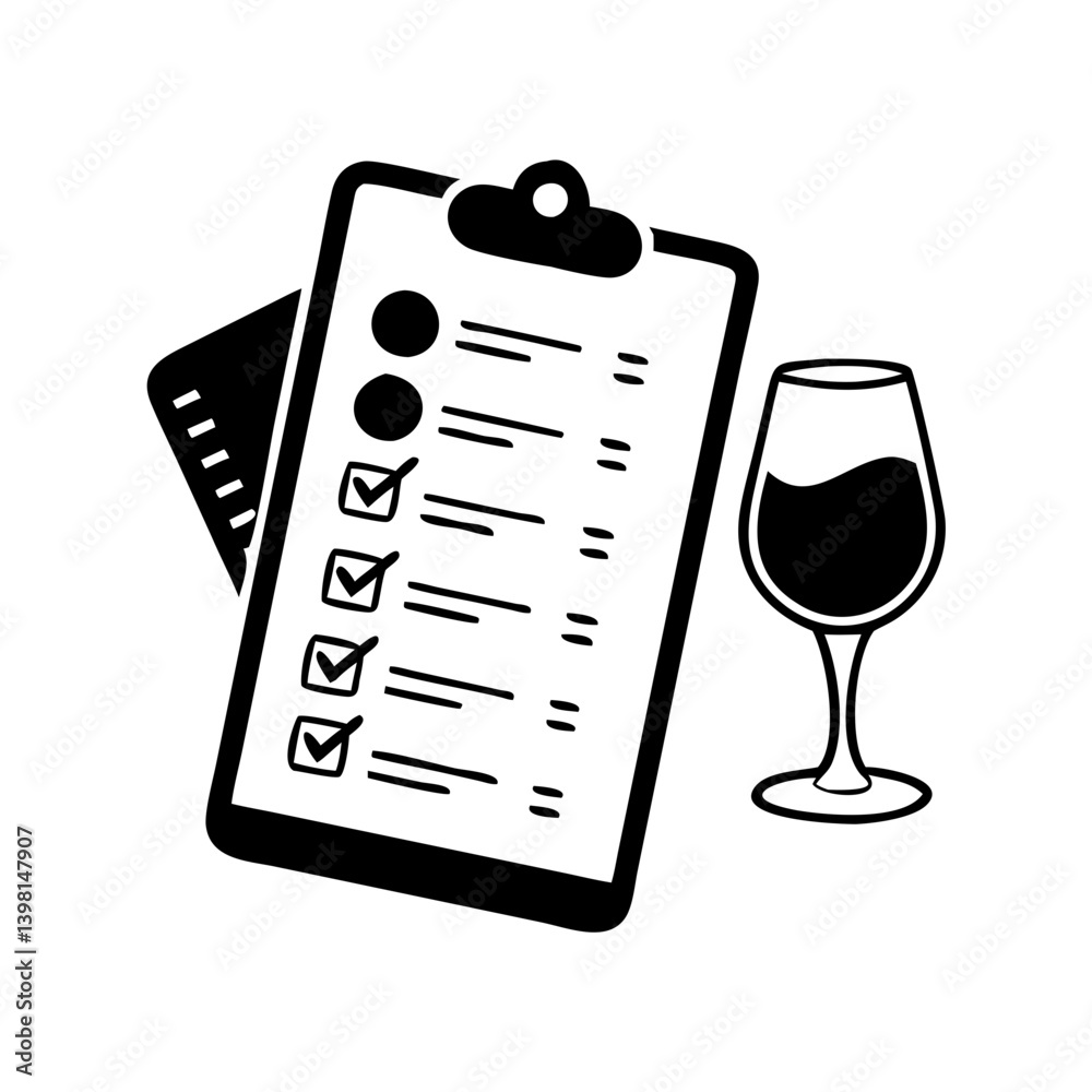 wine tasting score sheet icon, wine tasting score sheet silhouette vector illustration-simple silhouette illustration of wine tasting score sheet, perfect for wine tasting score sheet logos and icons wine tasting score sheet icon, wine tasting score sheet silhouette vector illustration-simple silhouette illustration of wine tasting score sheet, perfect for wine tasting score sheet logos and icons