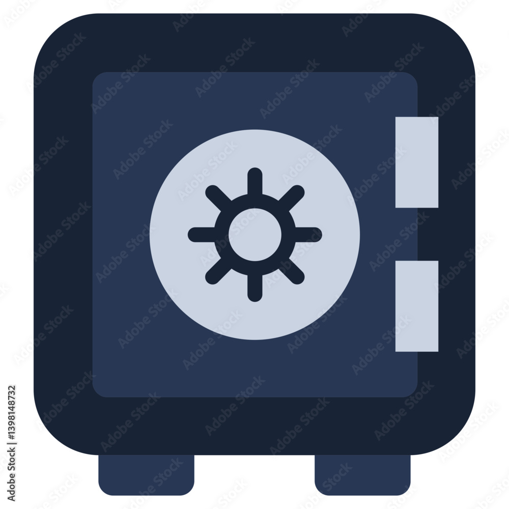 Safety Box Flat Icon, Solid Color Flat Icon Symbol Safety Box Flat Icon, Solid Color Flat Icon Symbol