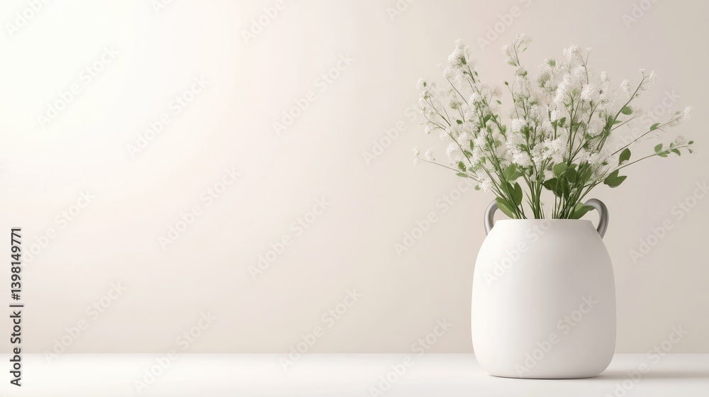 Minimalist white flower arrangement Minimalist white flower arrangement
