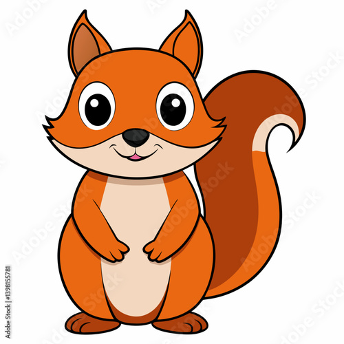 cartoon, animal, fox, vector, squirrel, illustration, cat, mammal, cute, tail, fun, fur, kitten, art, nature, orange, wild, drawing, funny, design, comic, baby, smile, character, animals