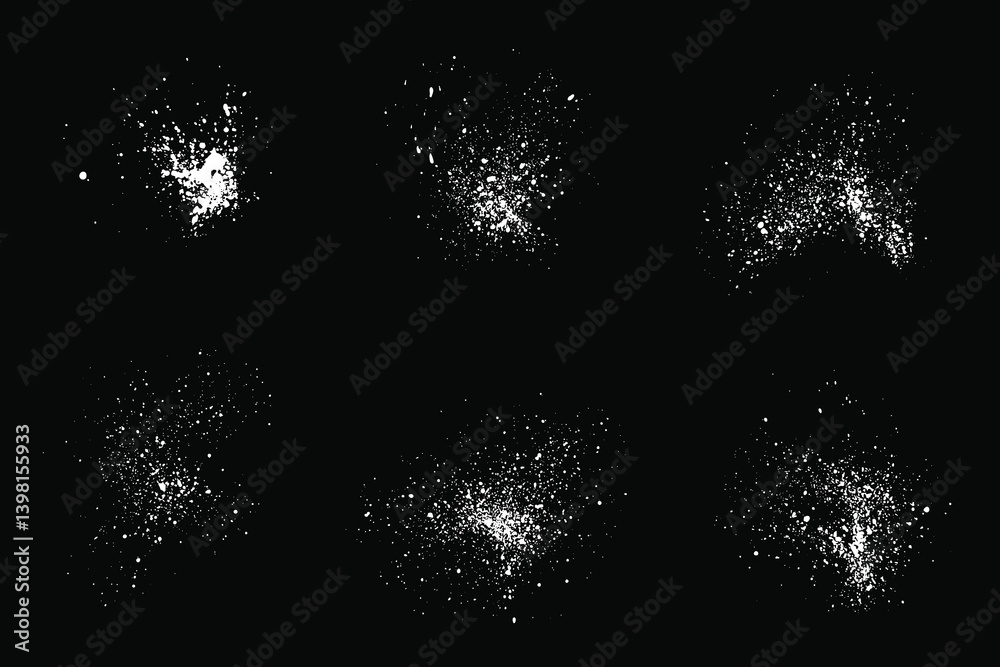 Naklejka premium Vector set of white color snow flakes background. Snowflakes falling light background collection