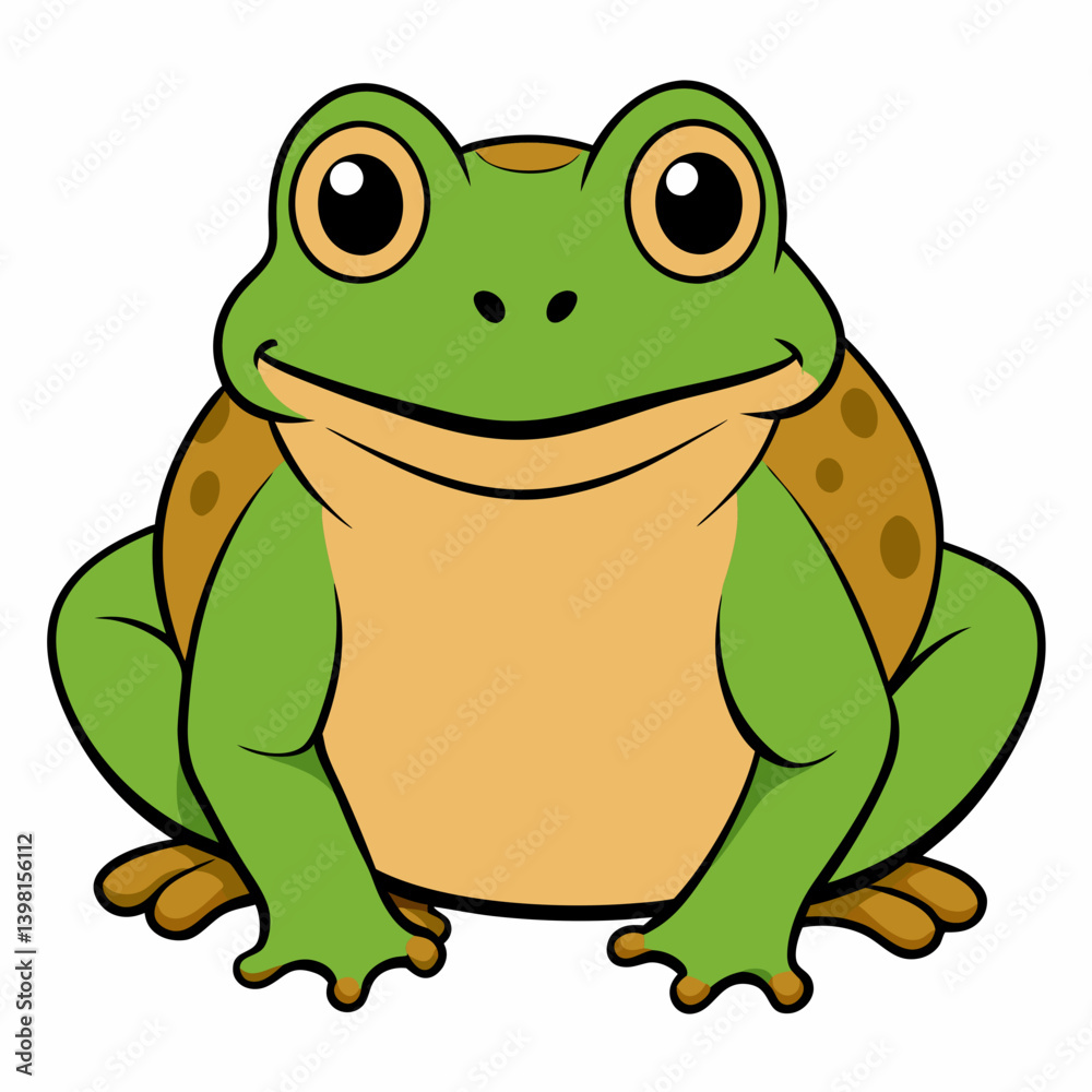 Fototapeta premium green frog vector illustration