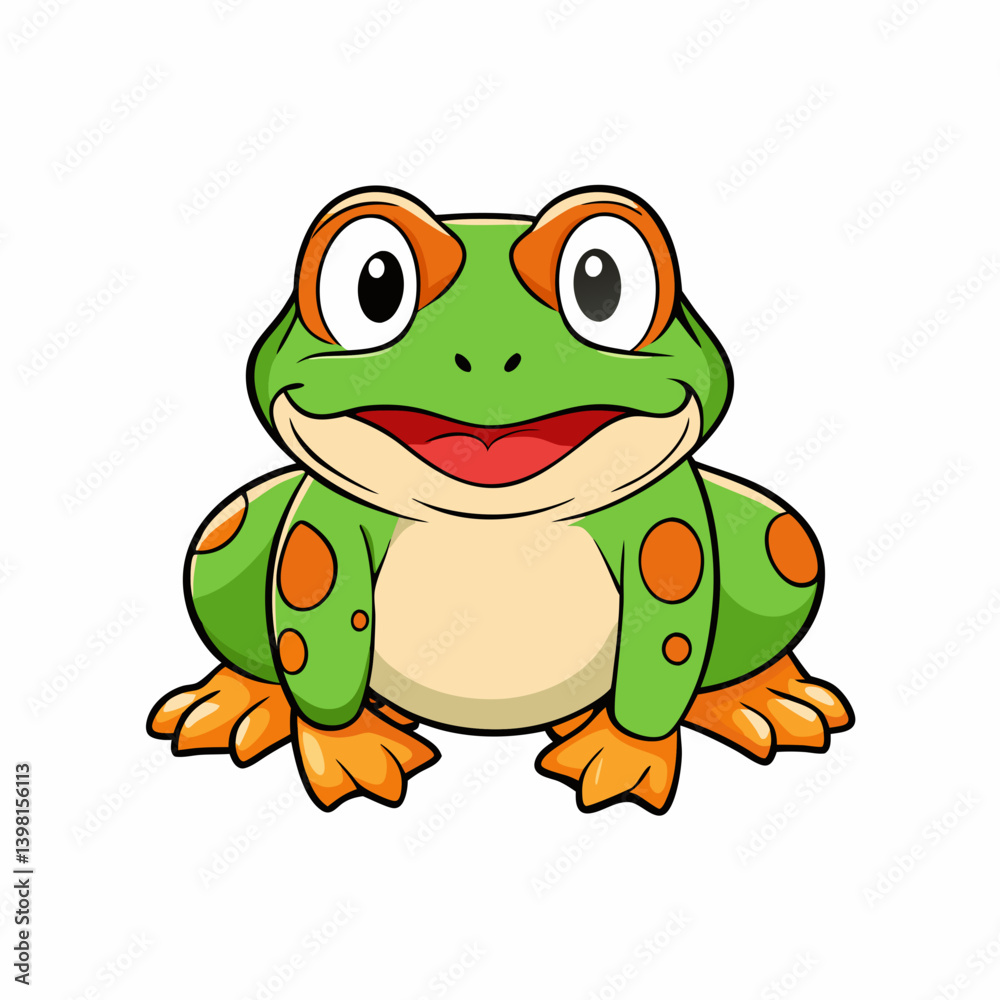 Obraz premium funny frog cartoon