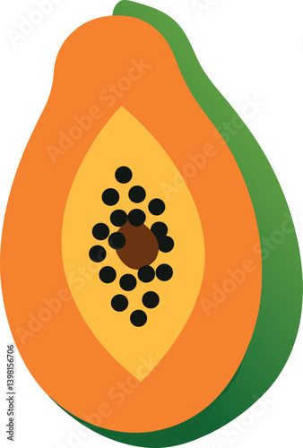 papaya-with-seeds-showing---white-background