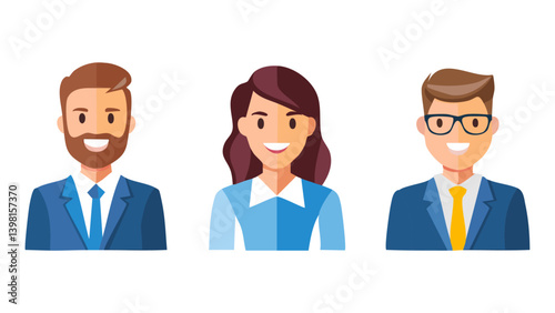 People icon set in trendy flat style. Persons symbol infographics website design, logo, app, UI isolated – for stock 