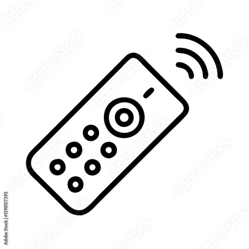 Remote control vector icon tv remote control signal remote controller device