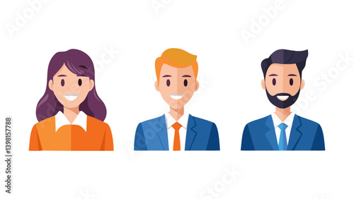 People icon set in trendy flat style. Persons symbol infographics website design, logo, app, UI isolated – for stock 
