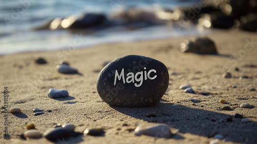 Magic Zen text, zen sign, typeface design