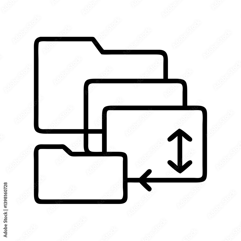 Transfer files between folders icon for data management and file organization use Transfer files between folders icon for data management and file organization use