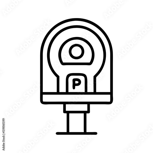 Parking meter icon vector illustration parking payment machine parking sign symbol