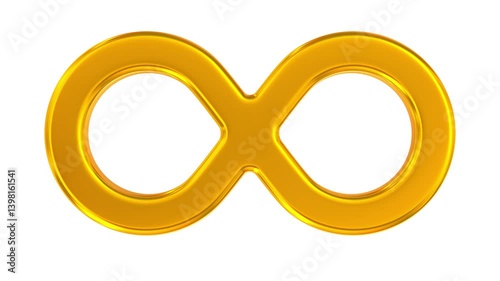 Symbol infinity on white background. Isolated 3D illustration