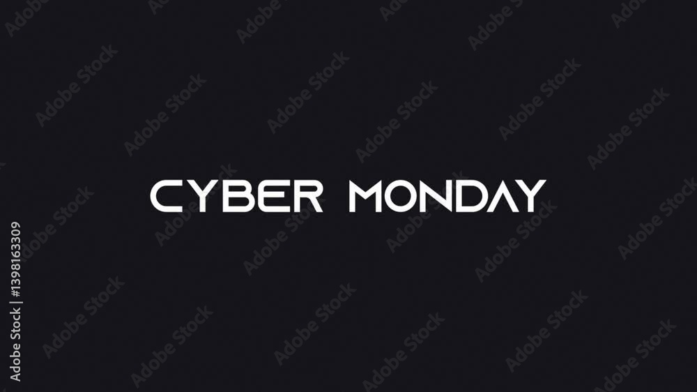 Cyber Monday - Sleek 3D Text Animation for Tech Sales & Digital Discounts