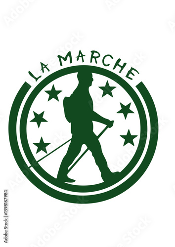 marche nordique baton logo club