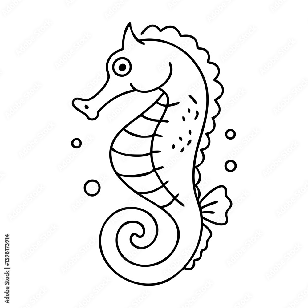 Fototapeta premium seahorse icon, seahorse vector illustration-simple illustration of seahorse, perfect for seahorse logos and icons