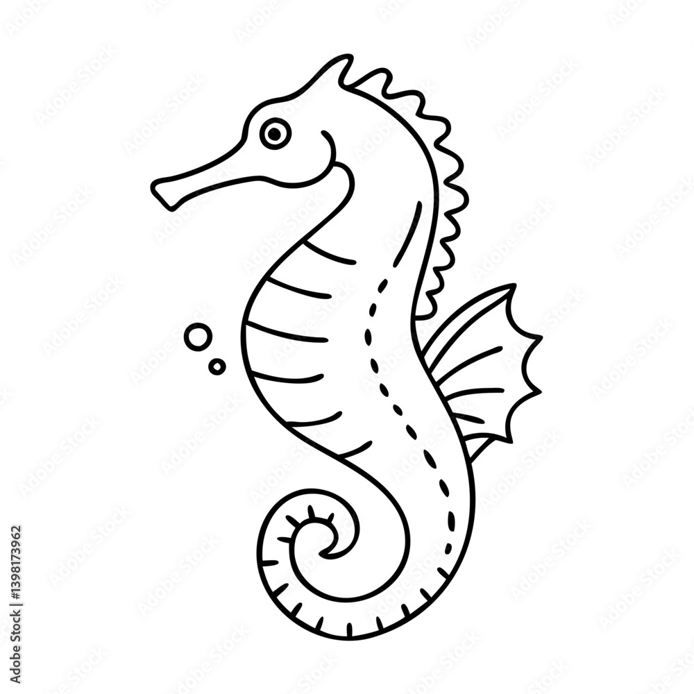 Fototapeta premium seahorse icon, seahorse vector illustration-simple illustration of seahorse, perfect for seahorse logos and icons