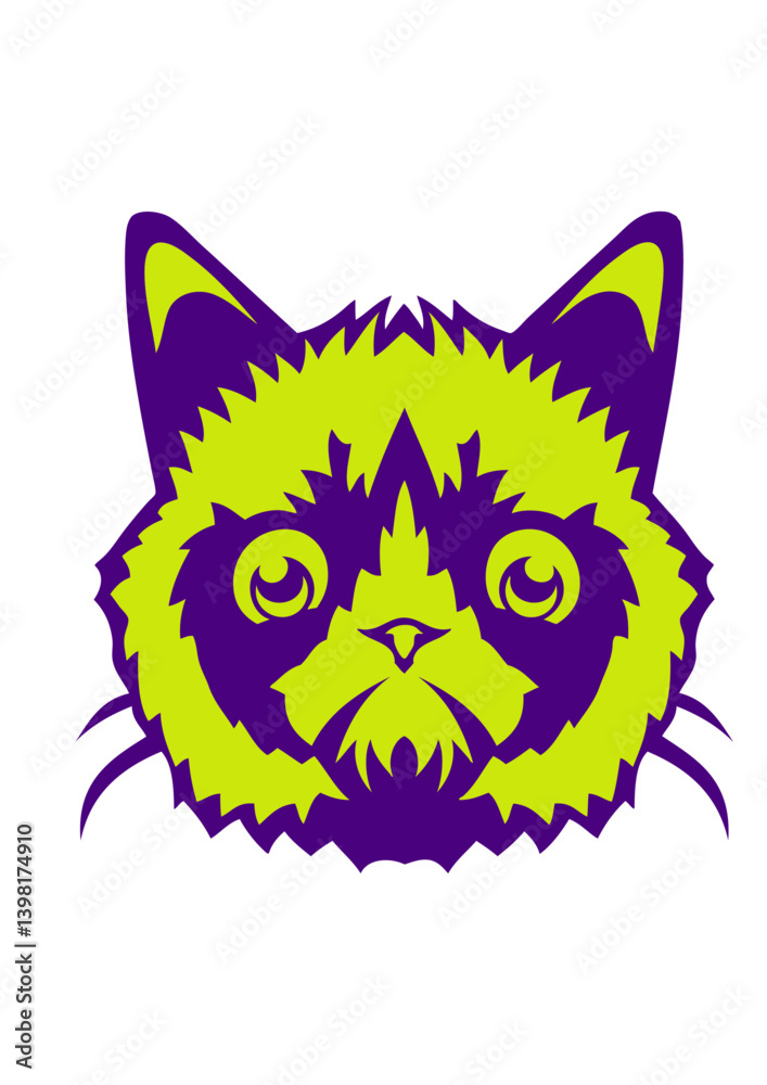 Obraz premium chat tete animaux domestique