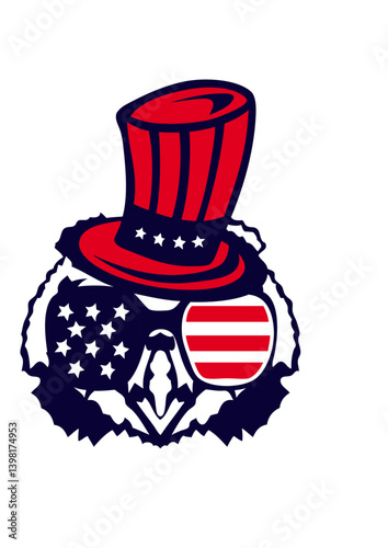 hibou lunette chapeau americain