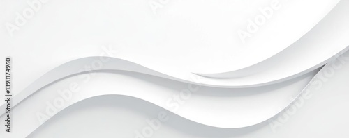 White abstract background with flowing lines and geometric shapes,  concept,  trendy