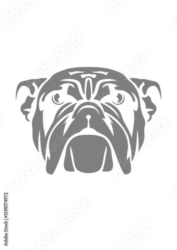 chien bulldog tete animaux sauvage