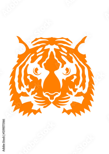 tigre tete animaux sauvage dessin