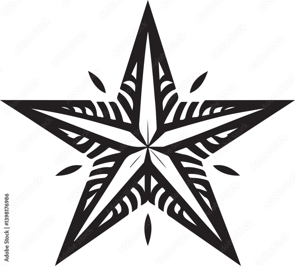 Fototapeta premium Sea Star Logo Vector