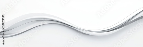 White background featuring a sleek wave design in the center,  stylish,  wave