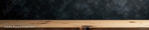 wooden table or counter top against black stone wall background, rustic, natural, elegant, interior design, modern, home decor, furniture,  table,  interior design