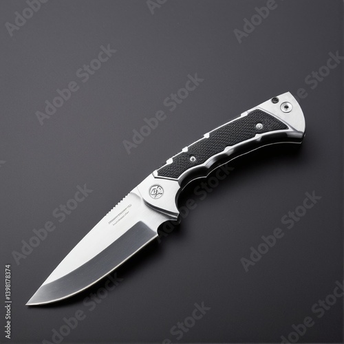 Sleek Folding Knife on a Dark Surface: A Study in Steel, Texture, and Practical Design for Everyday Carry.