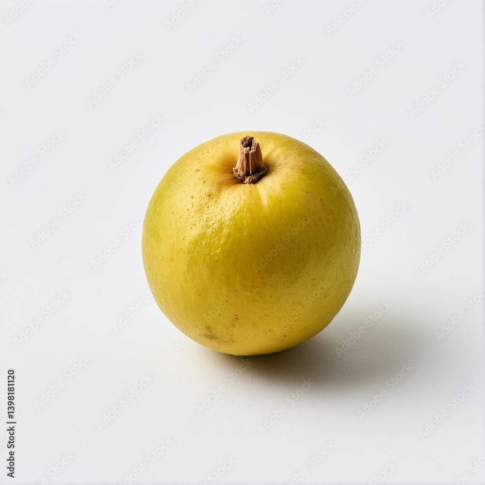 A single yellow apple rests against a bright backdrop, its simple beauty on display, inviting a second glance. A single yellow apple rests against a bright backdrop, its simple beauty on display, inviting a second glance.