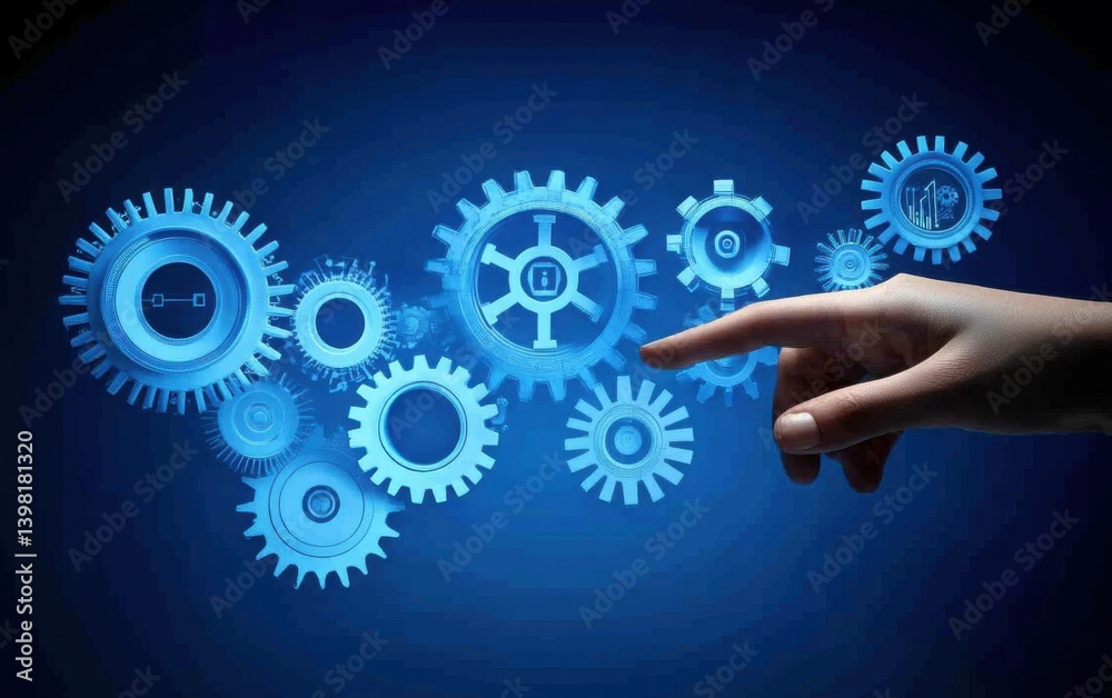 Interconnected Gears: A Futuristic Technological Design Interconnected Gears: A Futuristic Technological Design