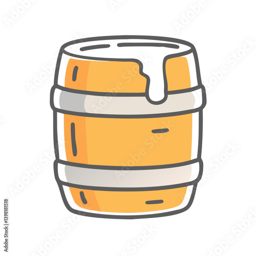 beer keg icon, beer keg vector illustration-simple illustration of beer keg, perfect for beer keg logos and icons