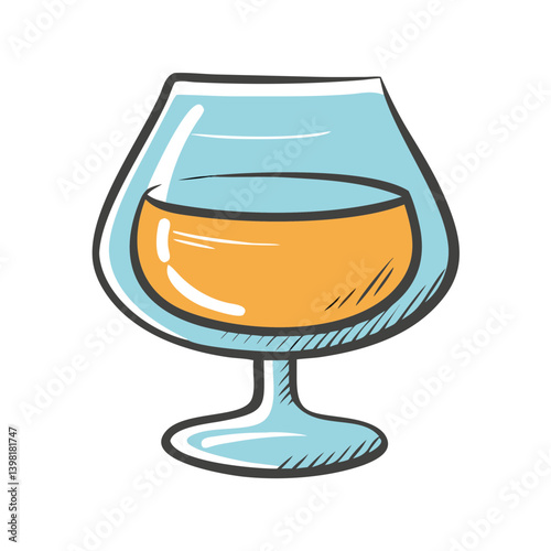 brandy snifter icon, brandy snifter vector illustration-simple illustration of brandy snifter, perfect for brandy snifter logos and icons