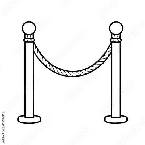 velvet rope icon, velvet rope vector illustration-simple illustration of velvet rope, perfect for velvet rope logos and icons