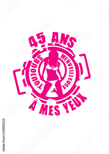 45 ans toujours merveilleuse tampon anniversaire