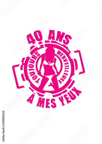 40 ans toujours merveilleuse tampon anniversaire