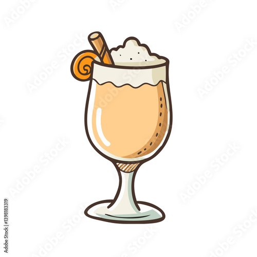 eggnog glass icon, eggnog glass vector illustration-simple illustration of eggnog glass, perfect for eggnog glass logos and icons
