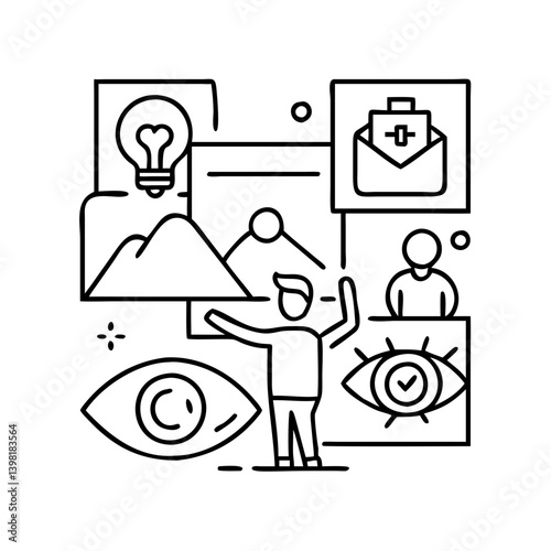 vision board icon, vision board vector illustration-simple illustration of vision board, perfect for vision board logos and icons
