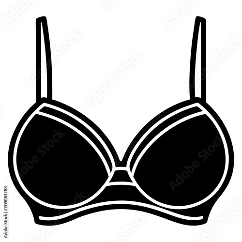 Bra Vector Illustration – Stylish Lingerie Design for Fashion and Branding